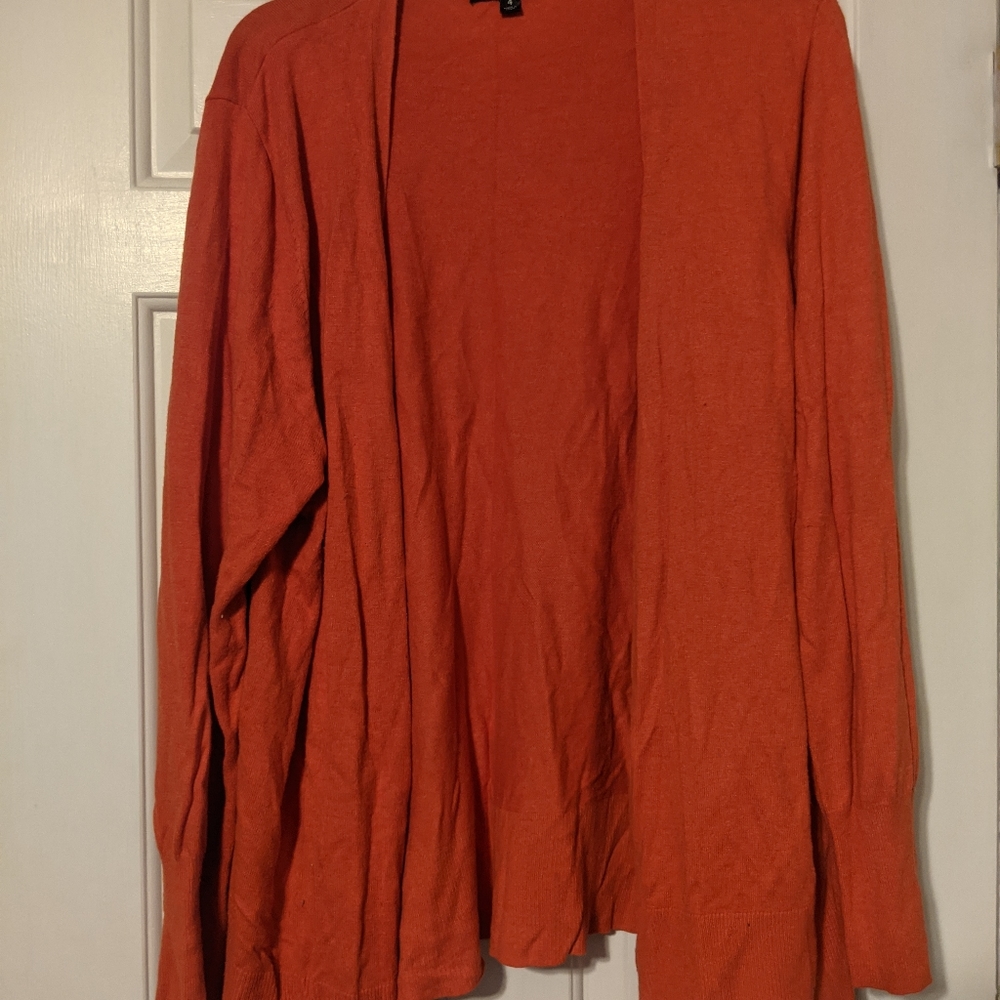 Women's Plus Burnt Orange Cardigan